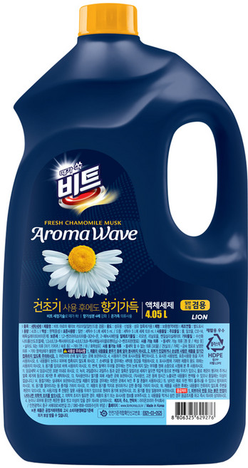 비트 아로마 웨이브 카모마일 중성 액상세제 본품, 4.05L, 1개