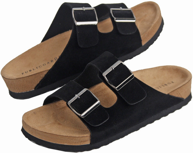 PUBLIC GARDEN Holly Banana 男士皮革拖鞋 RM900, 黑色, 250