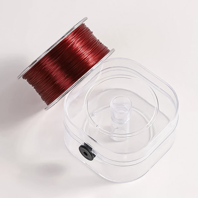 코히모 폴리우레탄 비즈 팔찌 매듭줄 5W0573 길이 100m x 두께 0.8mm, 와인, 1개