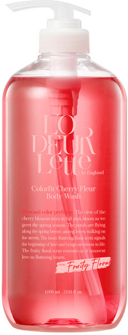 로더렛 인 잉글랜드 컬러핏 체리 플뢰르 바디 워시 프루티 플로럴향, 1개, 1L
