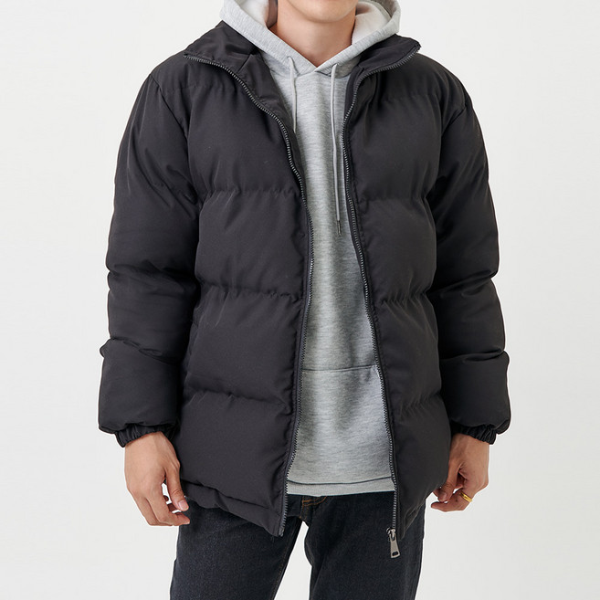 8위 - 블랙101 남성용 카라 데일리 오버핏 아우터 파스텔 숏패딩 JN-121