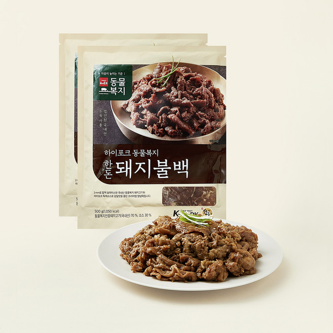 하이포크 동물복지 인증 한돈 돼지불백, 500g, 2개