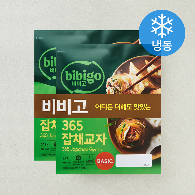 비비고 365 잡채교자만두 (냉동), 287g, 2개