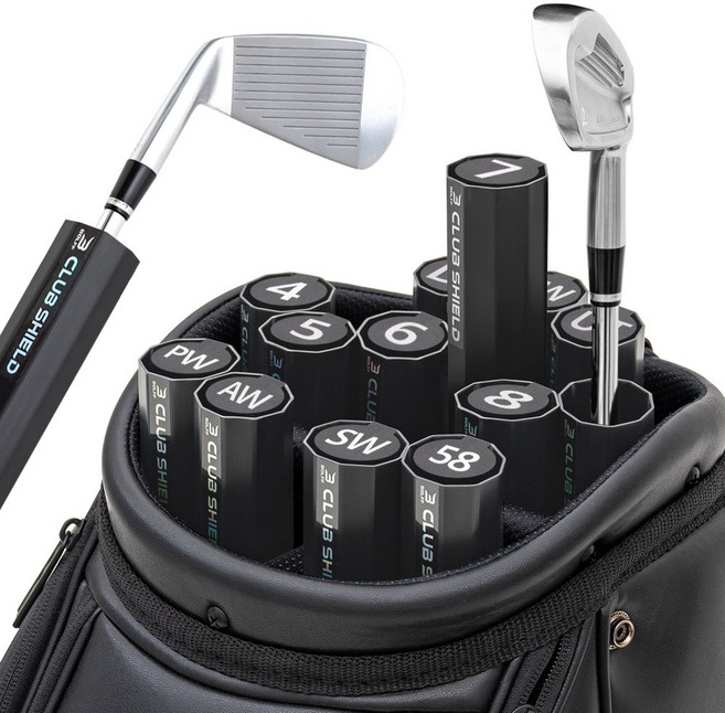 BOLFF 클럽실드 스탠다드 13p 세트 클럽보호 골프백 정리 용품, 블랙, 1세트