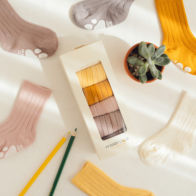 하이베이비키즈 하이베이비클럽 유아용 롱골지양말 6종 + 선물포장 세트