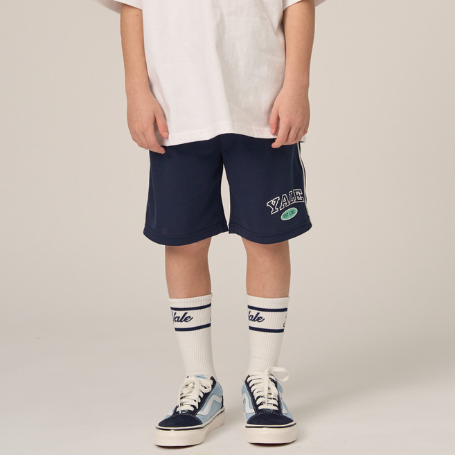 예일키즈 아동용 에센셜 로고 매쉬 스포티 세미오버핏 하프 팬츠 YJCTSPD23056