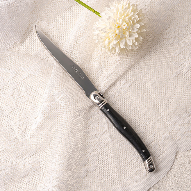 까르투하 앙클라 라귀올 양식 디너 나이프 테이블 나이프, 블랙, 1개