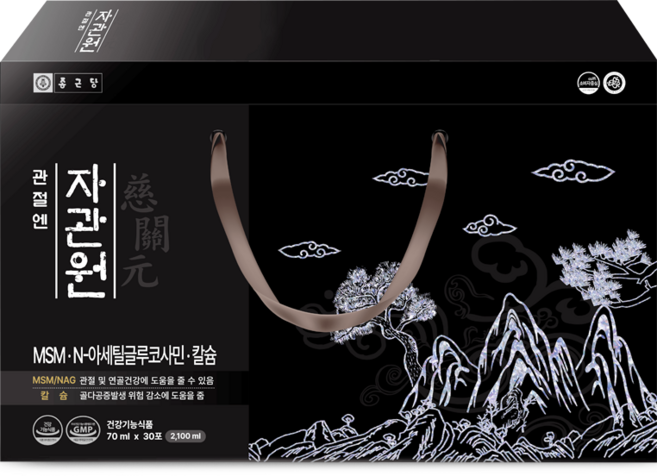 종근당 관절엔 자관원 MSM N-아세틸글루코사민 칼슘 30p, 2.1L, 1개