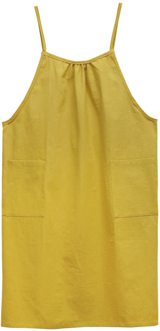 베드앤데코 린넨 헤리 앞치마, 머스타드, 1개