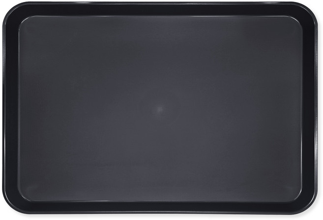 Mirkorea 居家咖啡廳可重複使用防滑長方形託盤, 黑色, 1個