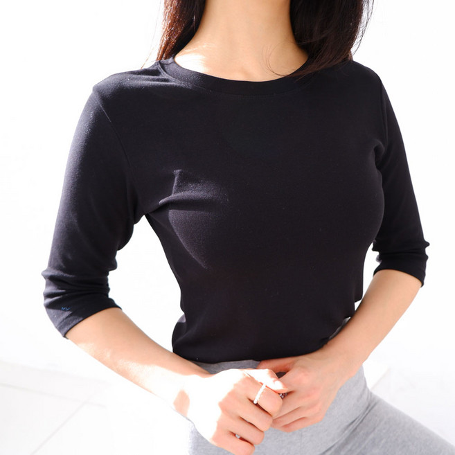 DIAMIGNON 棉質素色7分袖T恤