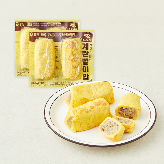 풍림푸드 계란말이밥 소고기맛, 180g, 2개