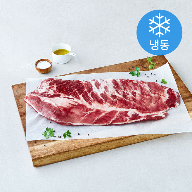 미국산 돼지 스페어립 원육 리테일팩 통바베큐용 (냉동), 1개, 2.2kg