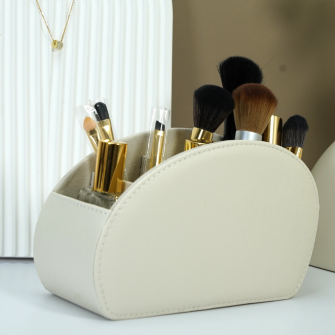 모아픽 가죽 리모컨 정리함, 아이보리, 1개