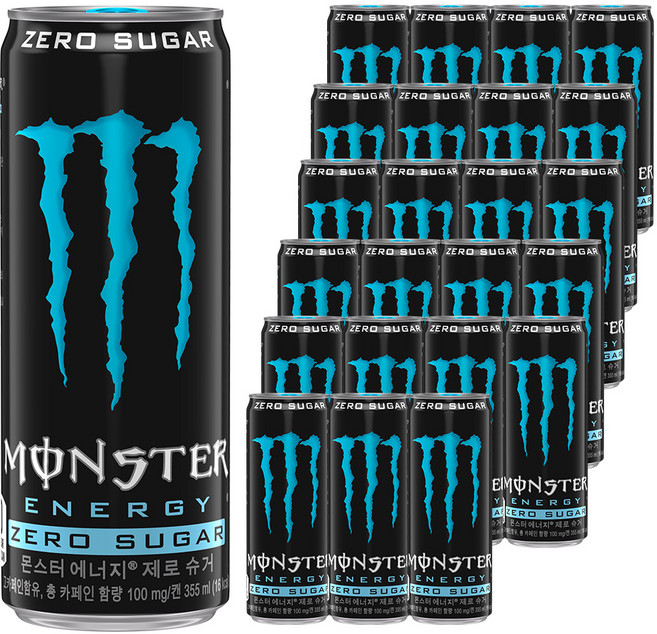 몬스터에너지 제로 슈거, 355ml, 24개