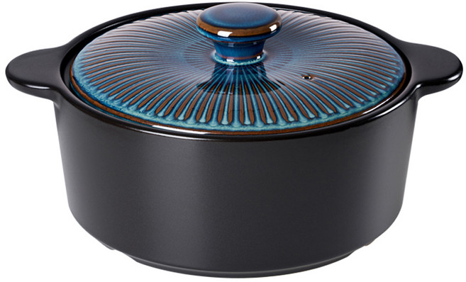 LIHAN Living Curator 耐熱陶瓷砂鍋 藍色, 18cm, 1個