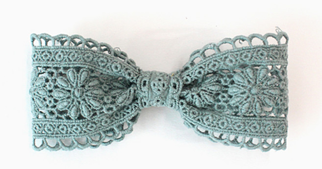 채니봉봉 여아용 루엘 레이스 리본 집게핀