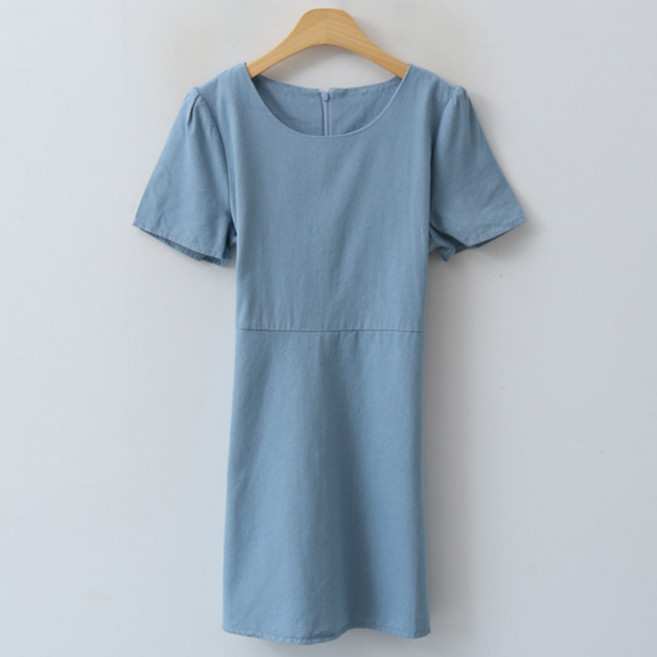 엔비룩 헬렌 통기성 데님 원피스