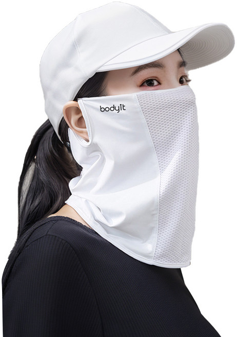 바디잇 자외선차단 골프 마스크, 화이트, 1개