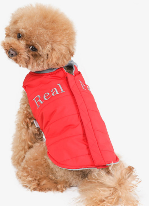 RealPet 반려동물 터들 패딩 조끼, RED, 1개