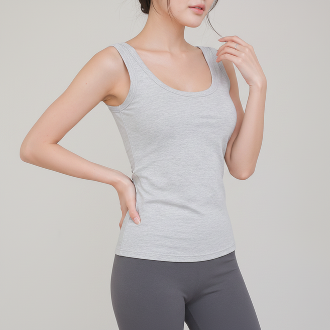 Lalaon 女款附罩杯運動皮拉提斯無袖內搭上衣 26TSP4045