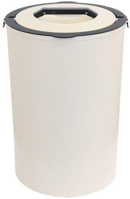 壓縮垃圾桶 20L, 奶油米色