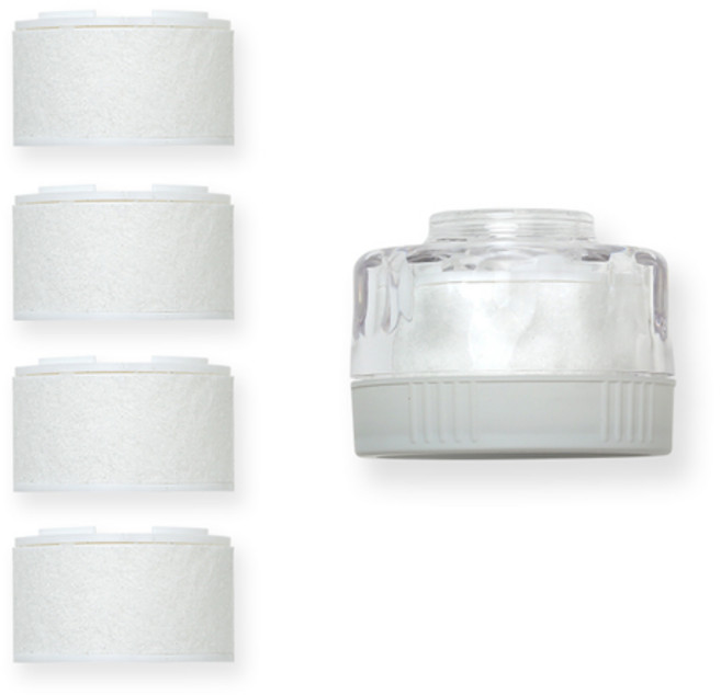 제로워터 세면대 헤드 + 필터 4p 세트, 1세트