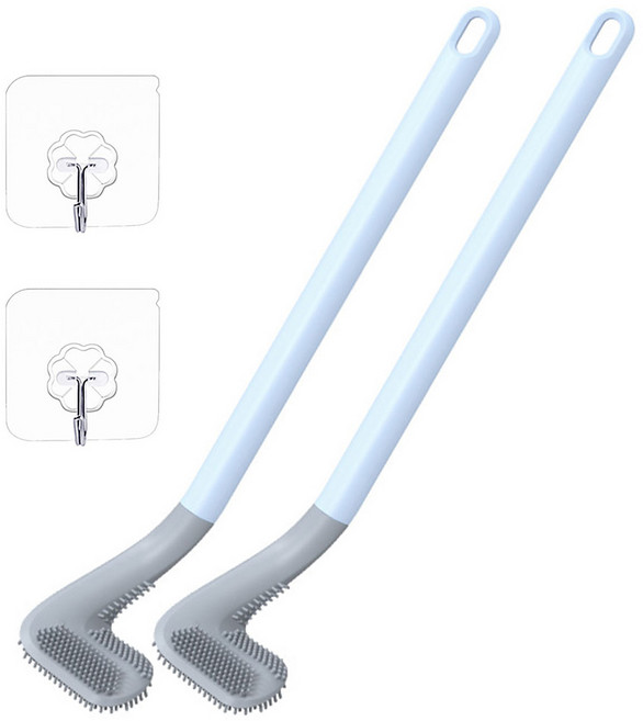알뜰공식 실리콘 욕실 청소솔, 블루, 2개
