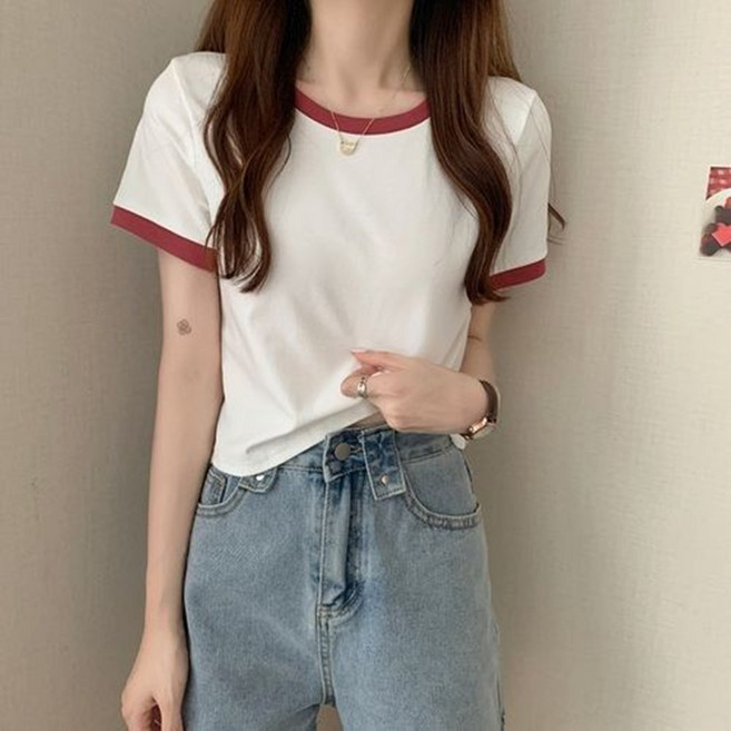 PEONIST 女款基本短袖短版T恤