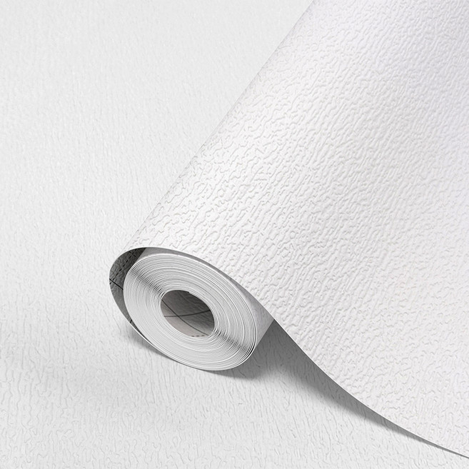 닥터하우스 풀없이 붙이는 접착식 슬림 실크벽지, 모던화이트