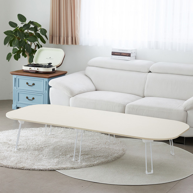 스토리퍼니쳐 국내생산 E0 LPM 9파이 오버라운드 거실 쇼파 테이블 고객직접설치, 핑키쉬 크림