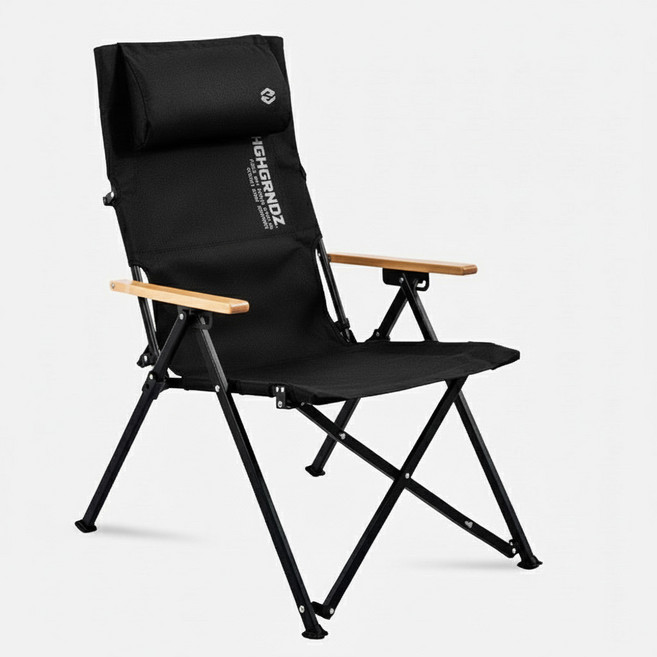 High Grounds 可調式休閒躺椅, 黑色, 1個