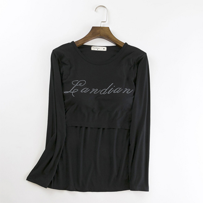 루나글램 레터링 임산부 수유 탑 티셔츠 CHS192