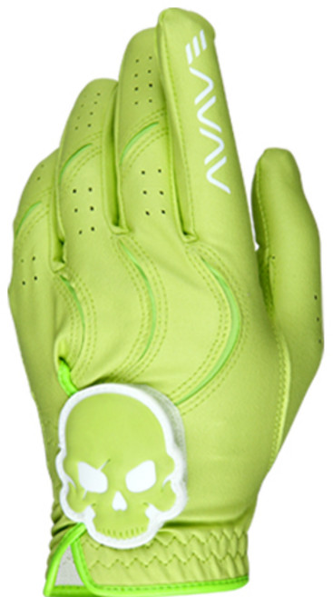 어베이브 여성용 스컬로고 칼라 골프장갑 왼손용, 그린, 1개