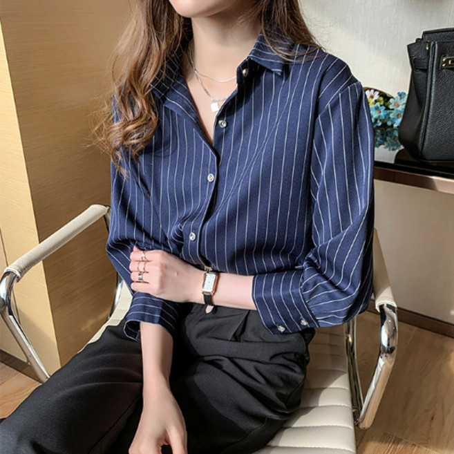 TheSirup 女款職場條紋襯衫