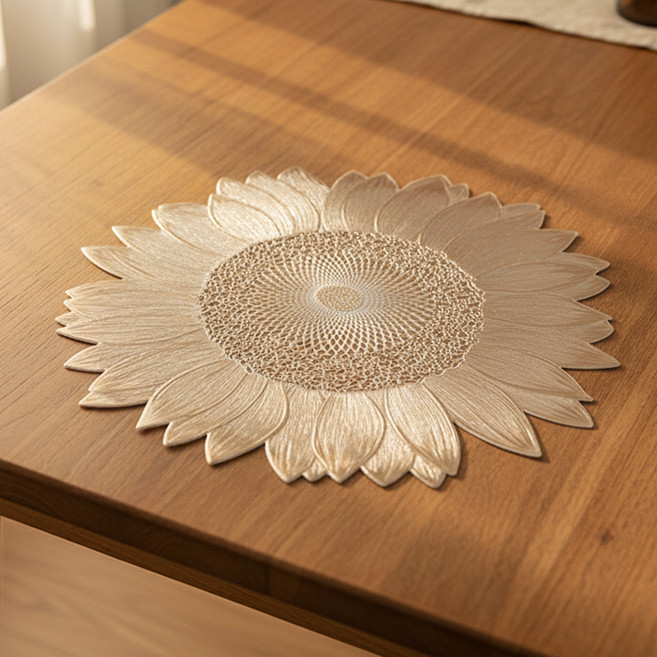 소유공간 썬플라워 엘레강스 테이블 매트 S261-0270, 골드(S261-0270G), 4개, 38cm