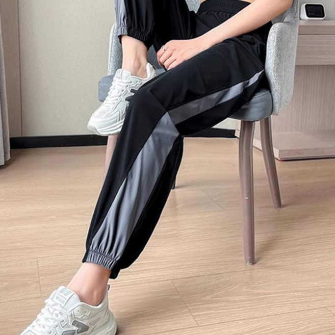 파라다이소 여성용 액티브 쿨링 하이웨스트 스트링 조거 팬츠