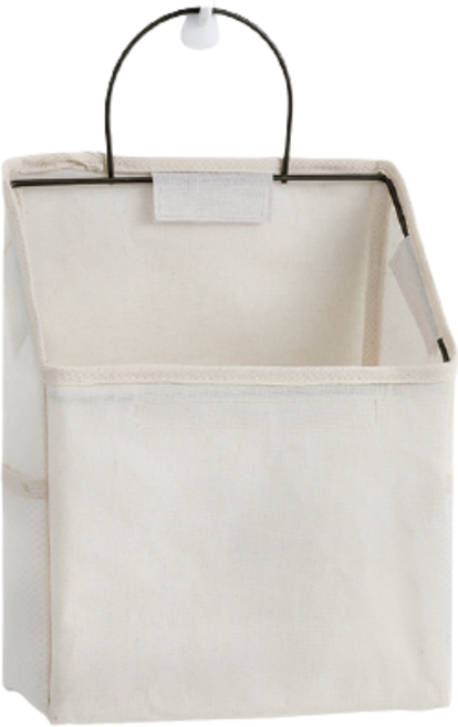 BUBU 심플 벽걸이 정리 수납 포켓, 화이트, 1개