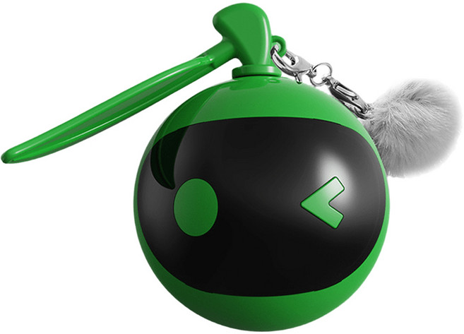 Bayler 智能逗貓精靈 自動避障電動逗貓球, 綠色, 1個