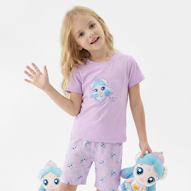 프리미에팜 아동용 캐치 티니핑 쿨터치 5부 상하복 세트 OG1EW49477