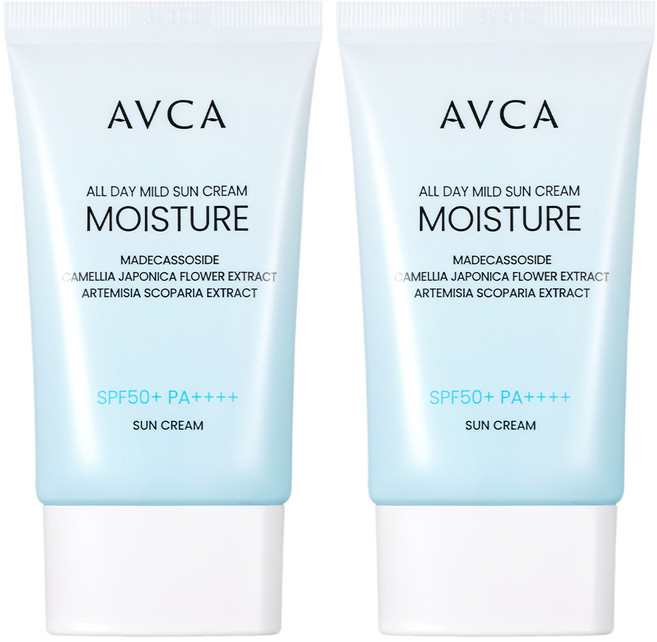 아브카 올데이 저자극 모이스춰 선크림 SPF50+ PA++++, 35ml, 2개