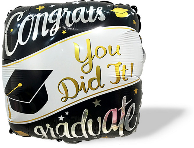 와우파티코리아 졸업 축하 사각 풍선, 혼합색상, 5개