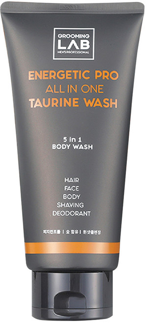 그루밍랩 남성용 에너제틱 프로 올인원 타우린 바디워시, 300ml, 1개