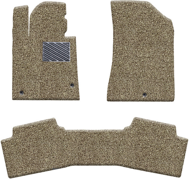 포시즌카매트 프리미엄 코일카매트 확장일체형 1+2열 3p, 기아 K5 3세대 2019년 11월~, 브라운