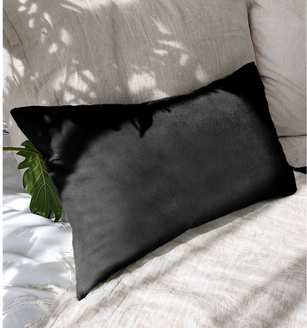 리드홈 션샤인 바이오워싱 쿠션 커버 솜포함, 블랙