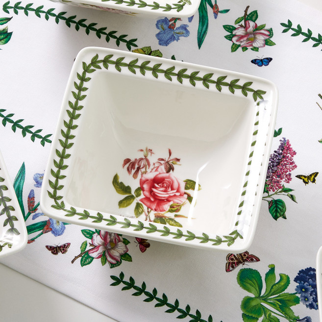 PORTmeIRION 波特玫琳恩 Botanic Garden方形碗 16.5cm 隨機出貨 1個, 顏色隨機