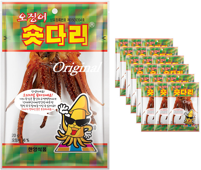 한양식품 주식회사 오징어숏다리, 20g, 18개