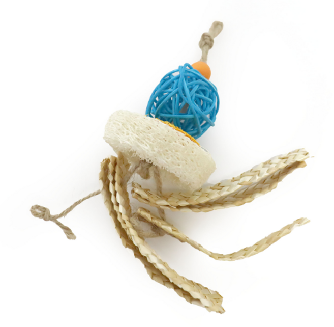 리프패럿 다리 많은 문어 앵무새 장난감 SA00181, 혼합색상, 1개