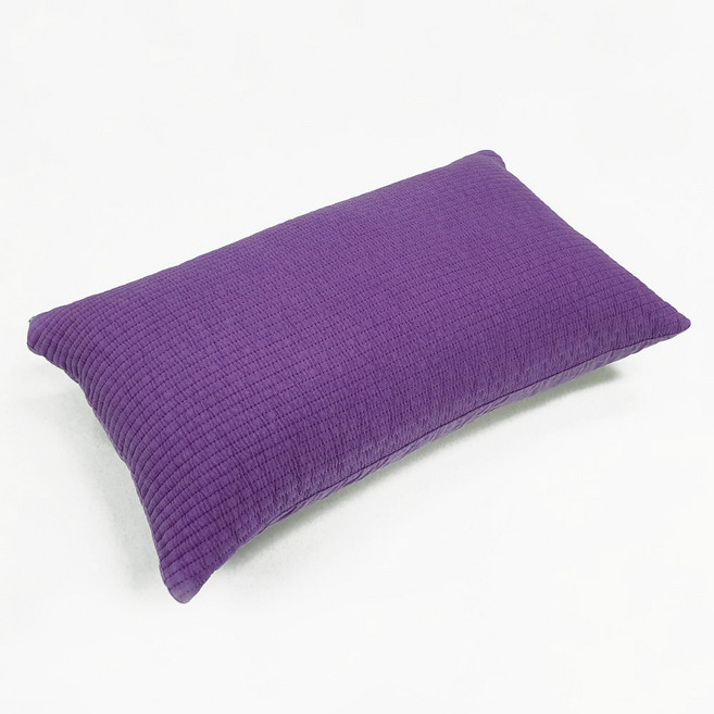 Begozani 純棉條紋絎縫蕎麥枕, 水洗紫色, 1個