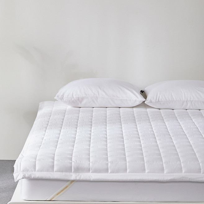 헬렌스타인 고정밴드 80수 샤인코튼 면 침대패드, 화이트